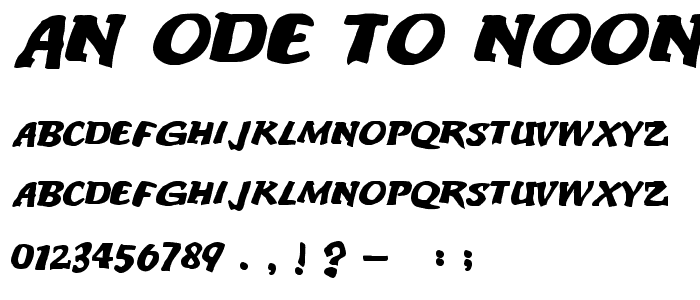 An ode to noone font